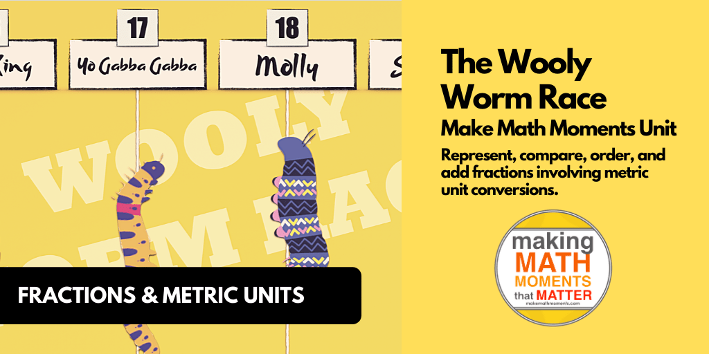 MMM Task - Wooly Worm Race - Featured Image Wooly Worm Race - Representing and Adding Fractions